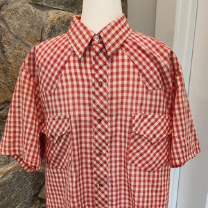 Herren Vintage Western Snap Shirt-L-excellenter Zustand