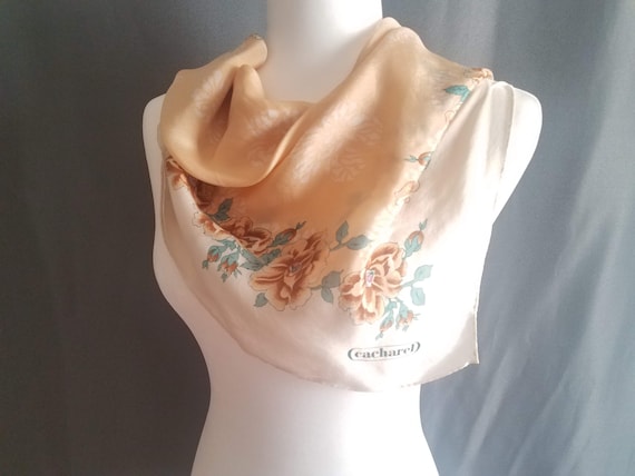 Vintage Cacharel Women's Silk Scarf-EXCELLENT COND