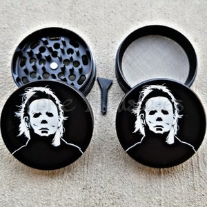 Halloween Michael Myers Herb Grinder 63mm 2.5 Inches LARGE GRINDER For Herb Spice Coffee Birthday Gift Horror Theme Custom Grinder Slasher