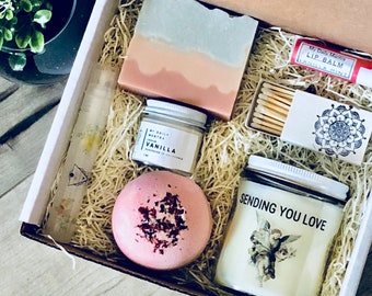 Sending You Love | Thinking Of You Gift | Thank You Gift | Get Well Soon Gift | Custom Gift Box| Gift For Her |Care Package | Wellness Gift