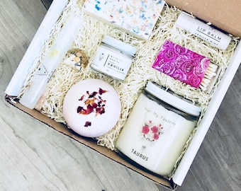 Taurus Zodiac Birthday Gift Box | Spa & Candle Set