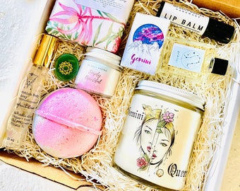 Deluxe Gemini Queen Mantra Spa Gift box | Zodiac Gift | Birthday Gift | Gift for Gemini | Spa Gift box