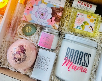 Deluxe BadAss Mama Spa Care Package | Mom Gift | Spa gift set | New Mom Gift