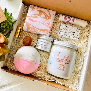 Hello 21 Birthday Spa Box | Twenty First Birthday | Birthday Gift for her