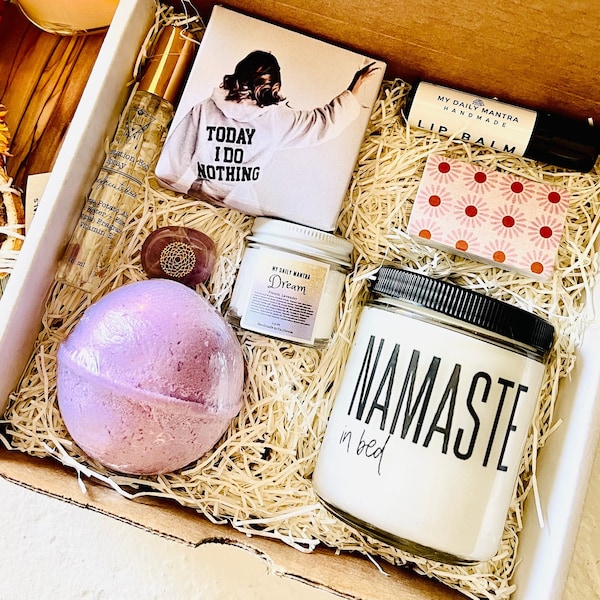 Relax New Mama Gift |NAMASTE IN BED | New Mom Gift |  Stress Relief Gift | Thinking of you | Get well gift| Spa Gift