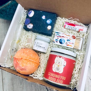 Sending you Good JUJU Gift box Positive Vibes Gift Care Package Break up Gift Sending Good Vibes Get Well Soon Compassion Gift image 1