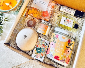 Best Mom Ever Spa Gift Set | Soy Candle, Bath Bomb & Artisan Soap