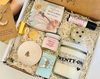 Deluxe Happy 21 Birthday at home spa gift box | Natural beauty products