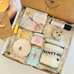 Deluxe Happy 21 Birthday at home spa gift box | Natural beauty products