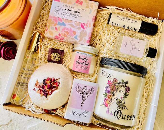 Virgo Spa Gift Box | Soy Candle, Bath Bomb & Body Butter