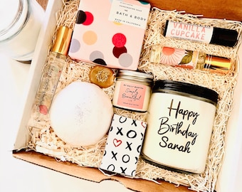 Personalized Name HAPPY BIRTHDAY Spa Gift Box for Her