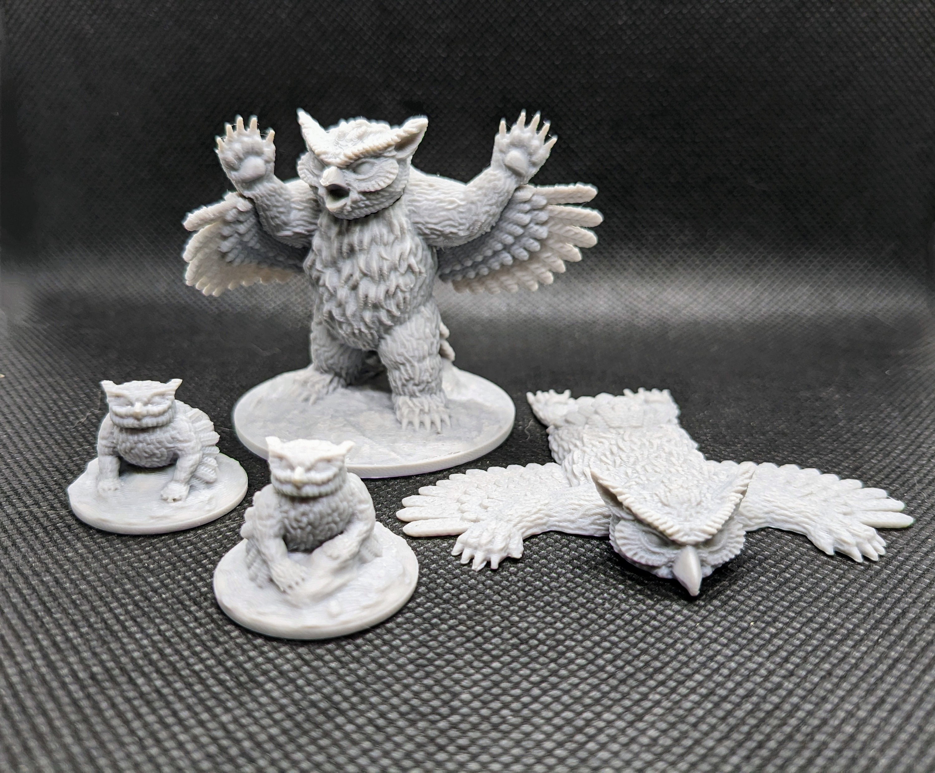 Owlbear, Cubs & Rug - *d20 Miniatures* - Etsy