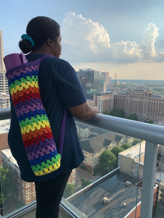 Namaste Rainbow Yoga Mat Bag PDF Crochet Pattern -  Canada