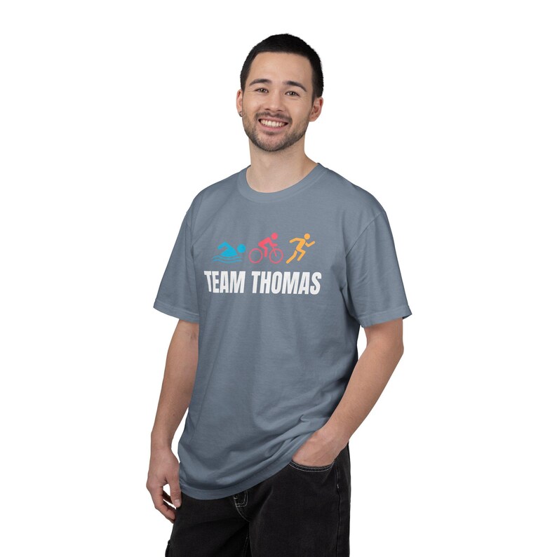 Triathlon Ironman Team Name T-shirt | Customizable Shirt image 3