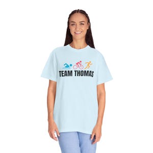 Triathlon Ironman Team Name T-shirt | Customizable Shirt image 11