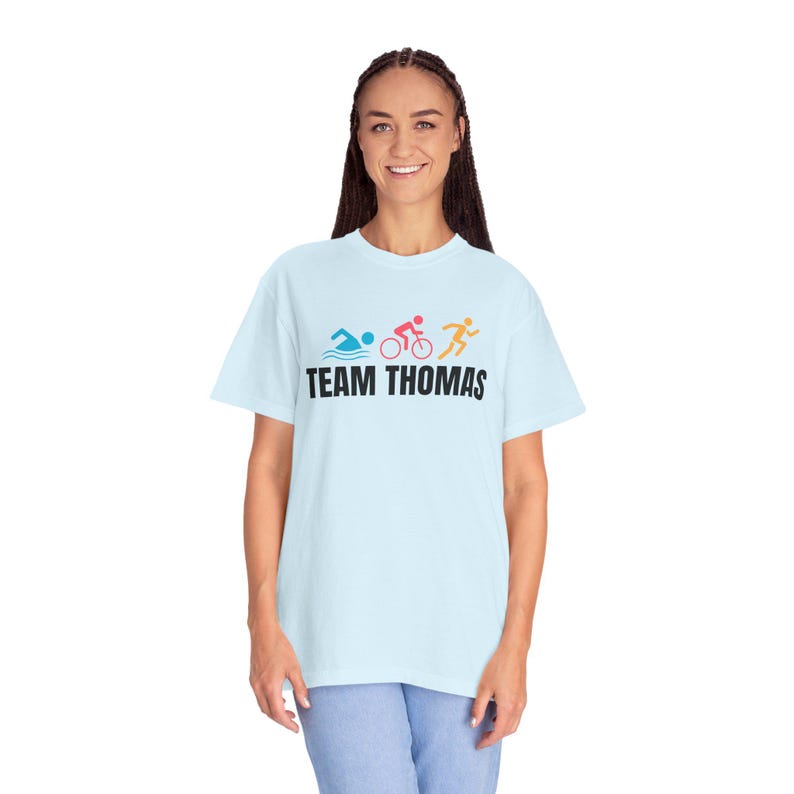 Triathlon Ironman Team Name T-shirt | Customizable Shirt image 11