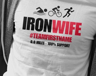 Ironman Wife Support T-Shirt Template | Editable Canva Design | Digital Download