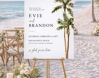 Destination Wedding Welcome Sign Template | Digital Download
