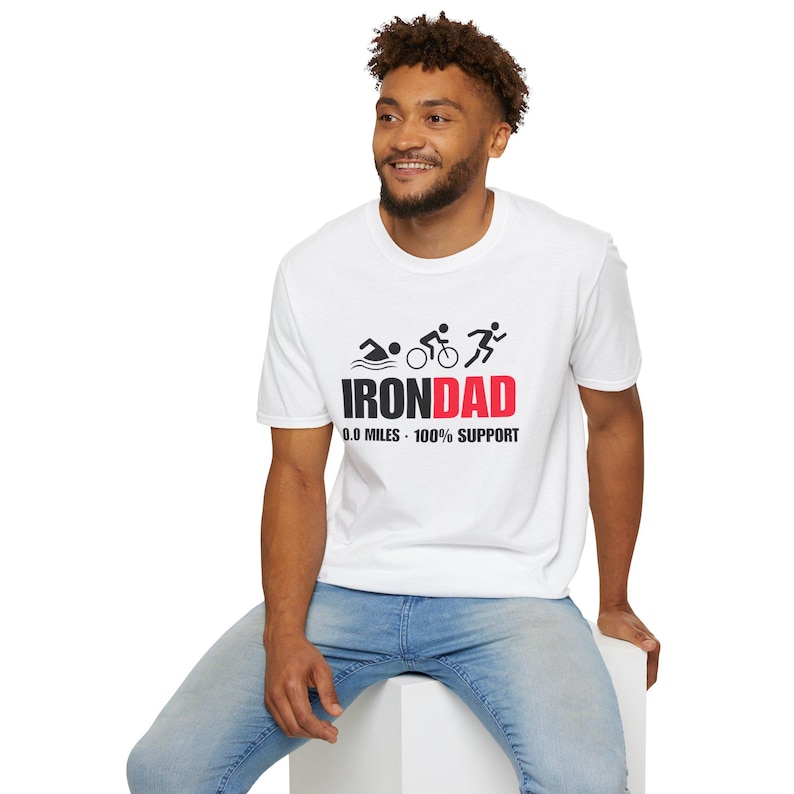 Ironman Dad Support T-Shirt | Triathlon Family Apparel image 3