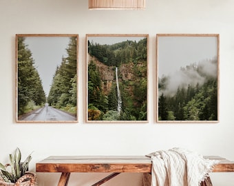 Ensemble d’impression photo de montagne côtière d’automne de l’Oregon de 3, ensemble mural de galerie nature, tirages photo de montagne, tirages photo d’automne, art mural de montagne