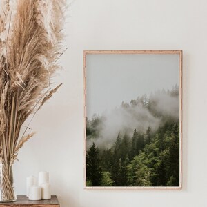 This listing is a set of 6 Downloadable Mountain photo prints. The mountain prints have hues of green and blue in the mountains, trees, waterfalls and ocean. It is perfect for wall art in rustic living rooms, bedrooms, and dining rooms.