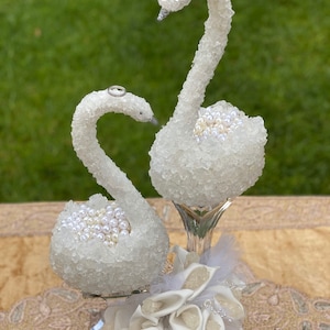 Sofreh aghd nabat swan set of two, Rock candy swan set