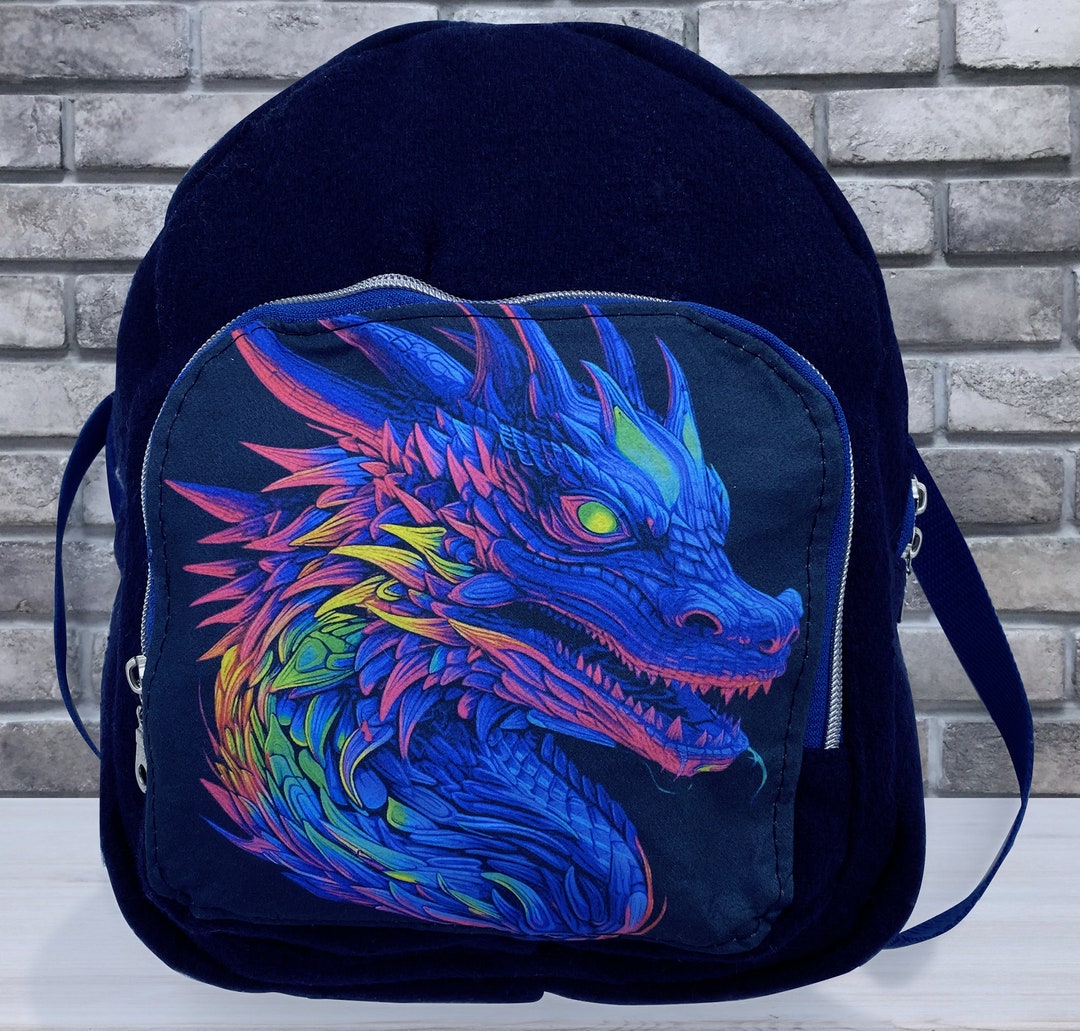 Neon Dragon Backpack Etsy
