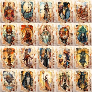 Seamless Pattern - Steampunk Tarot Cards - Limited Commercial Use