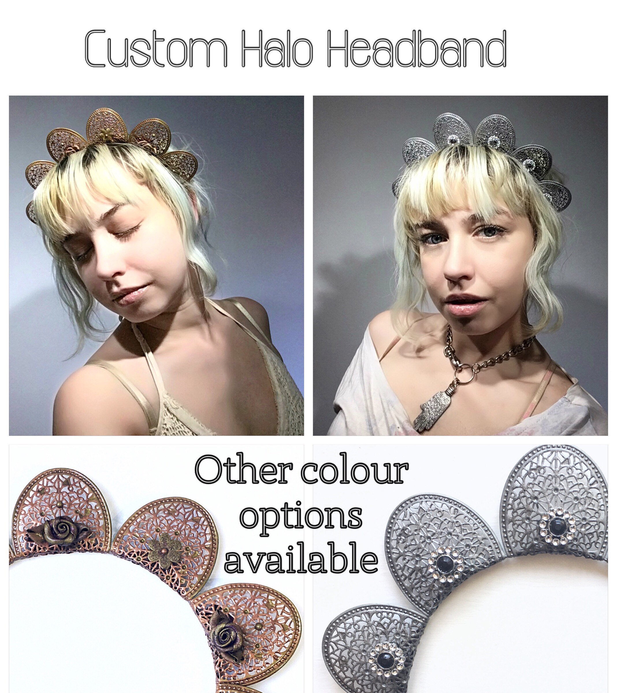 Custom Halo Headband a Handcrafted Filigree Headpiece in You Etsy UK