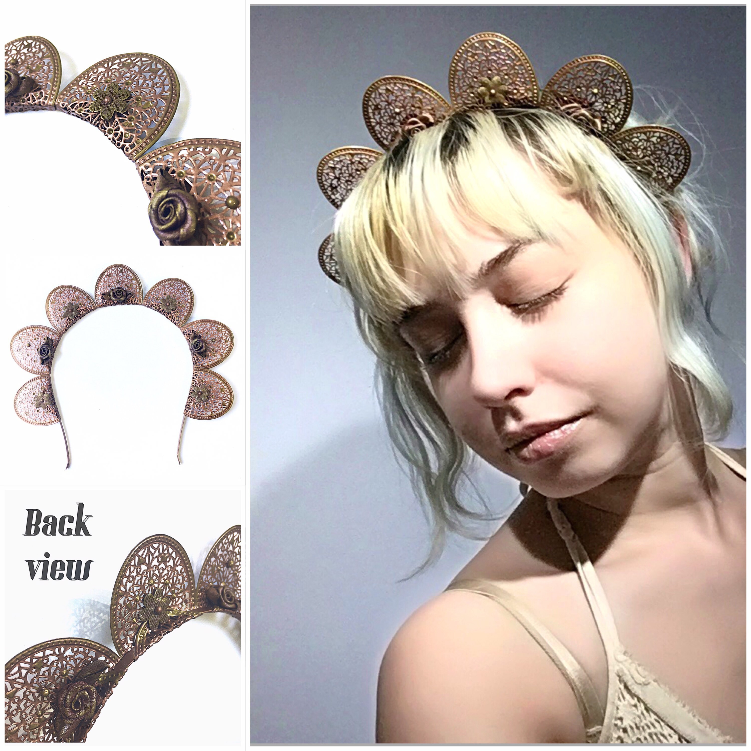 Custom Halo Headband a Handcrafted Filigree Headpiece in You Etsy UK