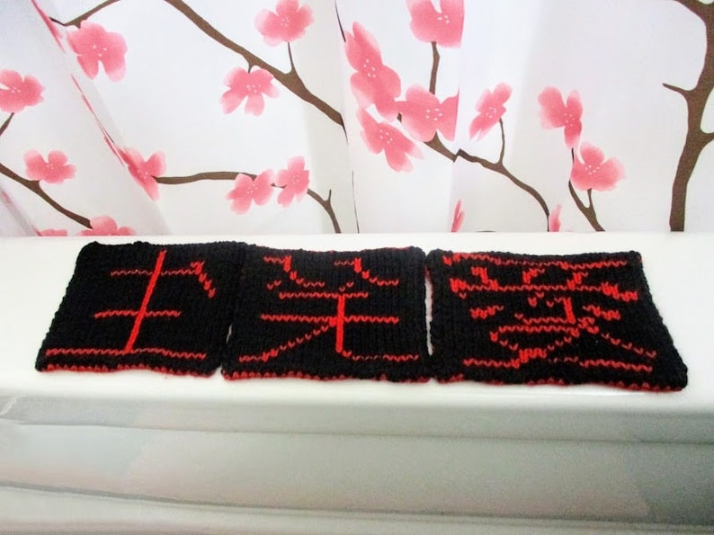 bathroom Unique gift for home housewarming dishcloths Live Laugh Love Luxury wash cloths in Japanese Kanji