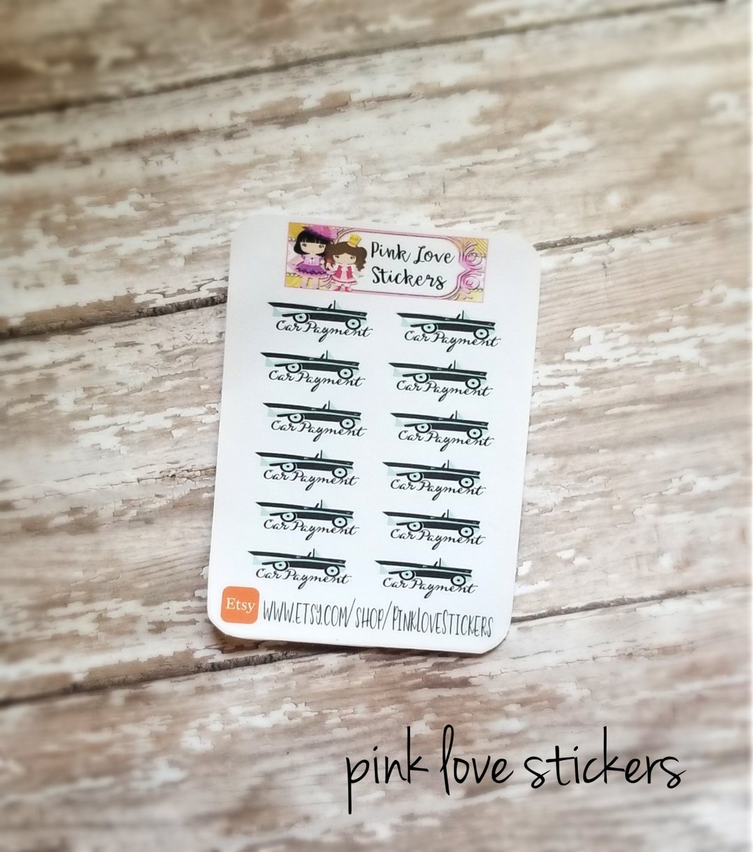 Planner Stickers Car-payment Car Payment Stickers Functional - Etsy