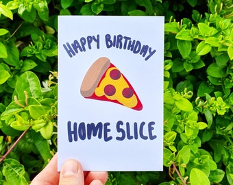 Carte D Anniversaire Pizza Etsy France
