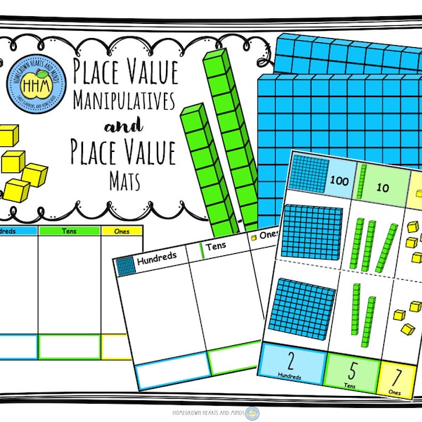 Printable Place Value Mats and Manipulatives