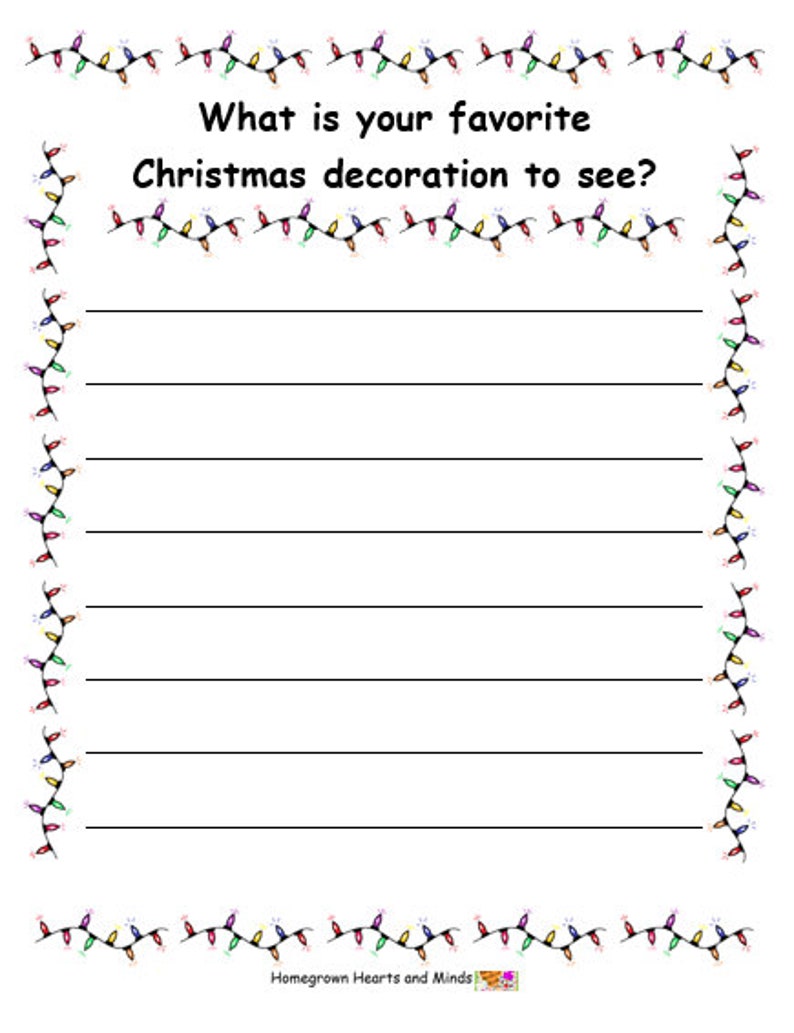 Christmas Writing Prompts - Etsy