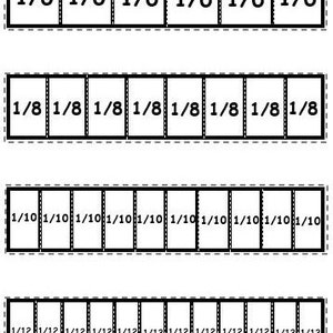Printable Fraction Bars - Etsy