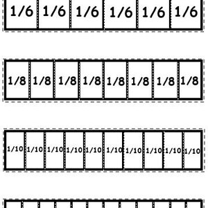 Printable Fraction Bars | Etsy