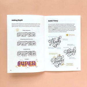 Intro to Hand Lettering Workbook for Artists, Handlettering for Beginners, Learn to Letter for Students, Hand-Lettering Booklet for Friends image 5