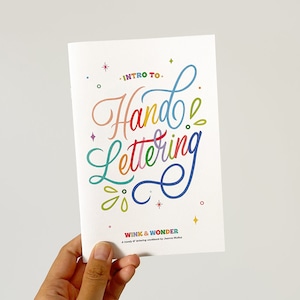 Intro to Hand Lettering Workbook for Artists, Handlettering for Beginners, Learn to Letter for Students, Hand-Lettering Booklet for Friends image 6