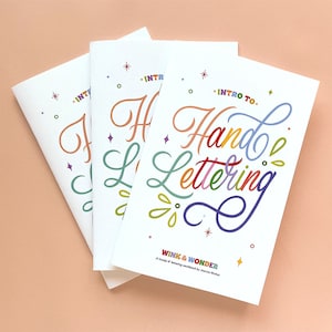 Intro to Hand Lettering Workbook for Artists, Handlettering for Beginners, Learn to Letter for Students, Hand-Lettering Booklet for Friends