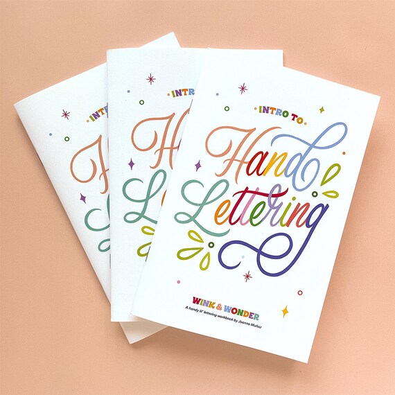 Intro to Hand Lettering Workbook for Artists Handlettering for Beginners Learn to Letter for Students Hand lettering Booklet for Friends Etsy