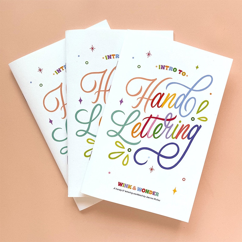 Intro to Hand Lettering Workbook for Artists, Handlettering for Beginners, Learn to Letter for Students, Hand-Lettering Booklet for Friends image 1