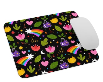 Cute Colorful Mousepad – fun college gift, colorful school gift, rainbow mouse pad, magic school supplies, magical mouse pad, cute girl gift