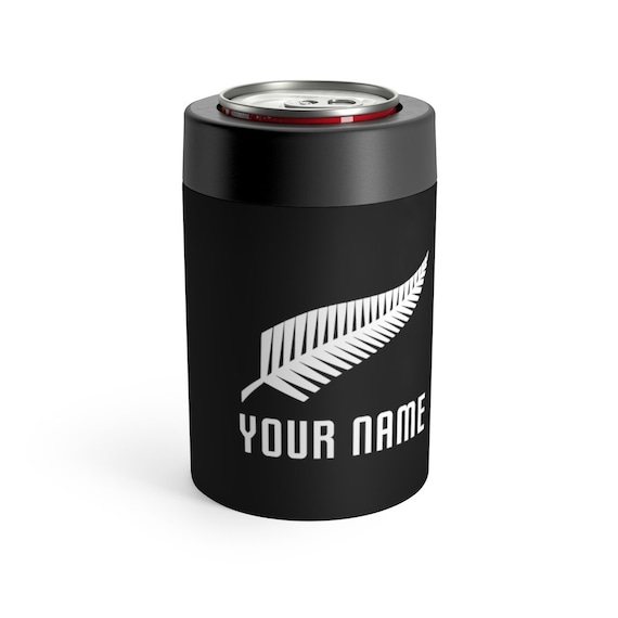 Personalized All Blacks Rugby Beer Pop Soft Drink Can Holder Gift