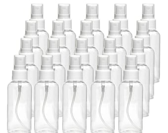 Plastic Clear Empty Fine Mist Mini Travel Spray Bottles - 100ml/3.4oz  IN STOCK