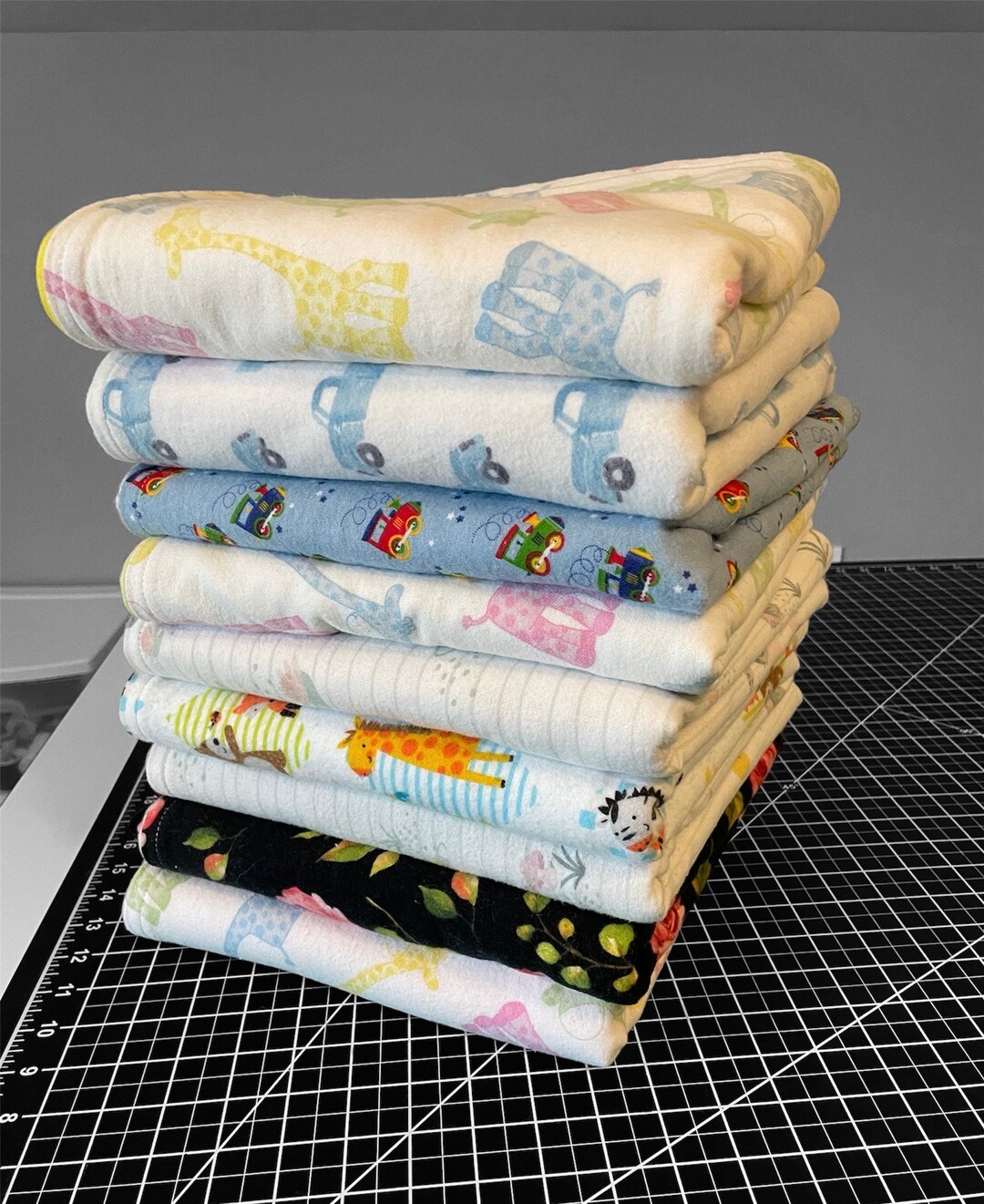 Large Double Sided Flannel Receiving Blanket/swaddle Blanket/baby