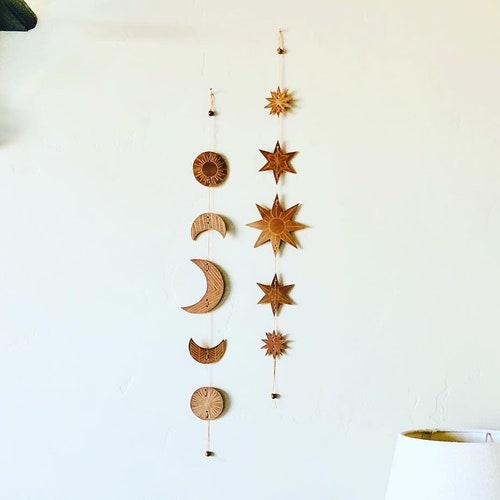 Moon and Stars Wall Decor Etsy