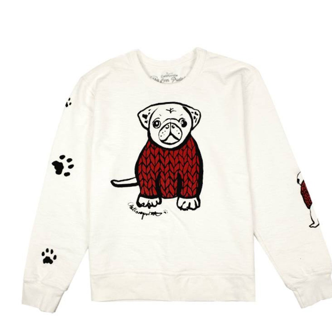 Dog All Over Printed Sweatshirts off White Heavy Weight 100% - Etsy