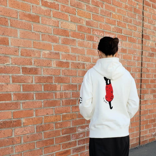 Dog Pullover Hoodie, White, 100% cotton SUPER heavy weight French Terry, Custom Made Sweatshirts in shops USA