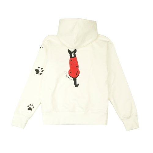 Dog Pullover Hoodie, White, 100% cotton SUPER heavy weight French Terry, Custom Made Sweatshirts in shops USA